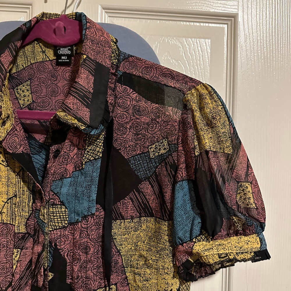The Nightmare Before Christmas Sally Woven Button-Up